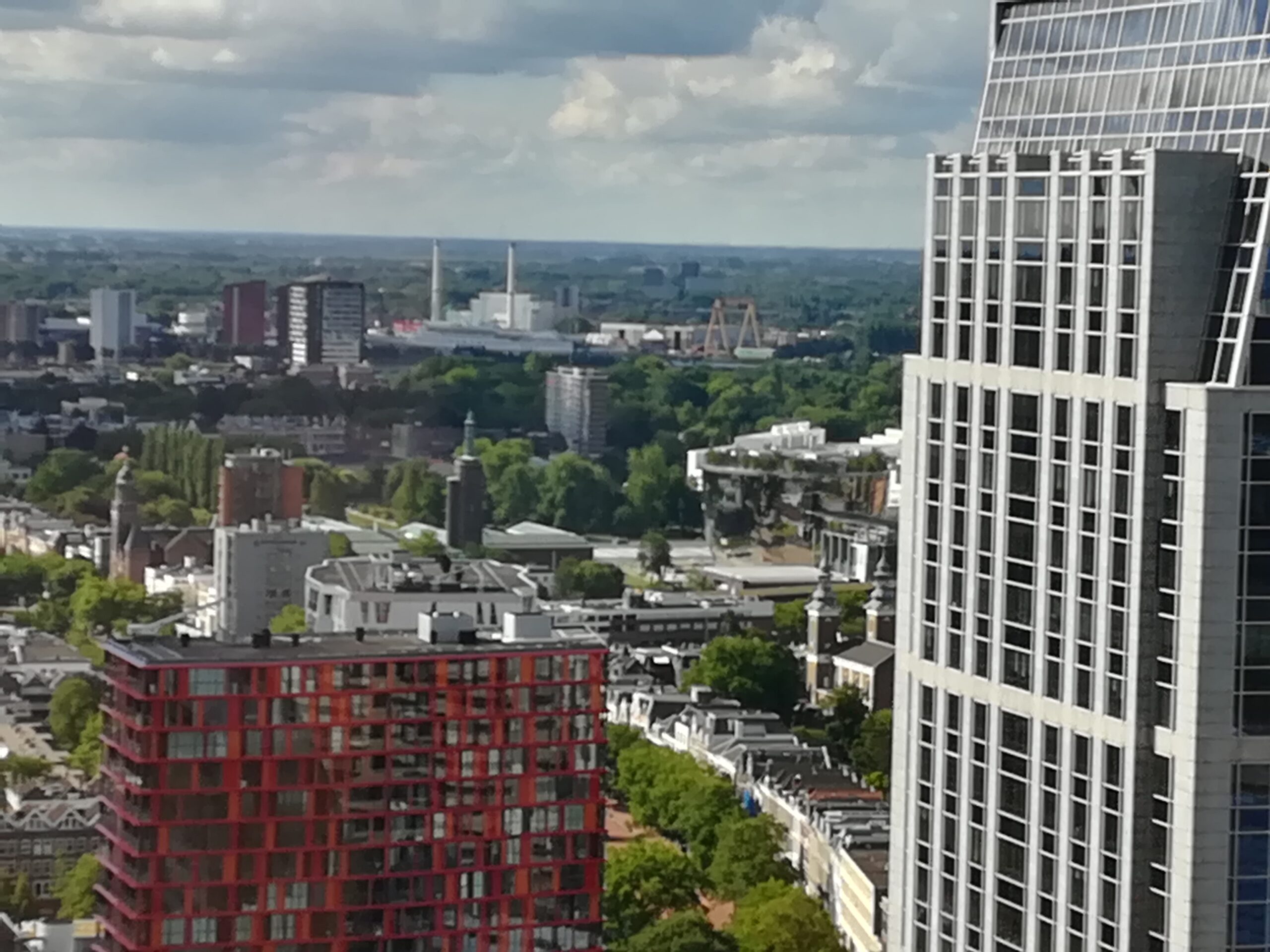 Uitzicht over centrum Rotterdam